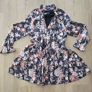 Vici Floral Flowy Dress, Long Sleeve